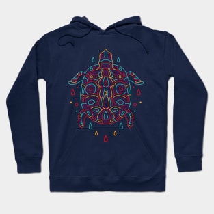 Turtle Colorful Monoline Hoodie